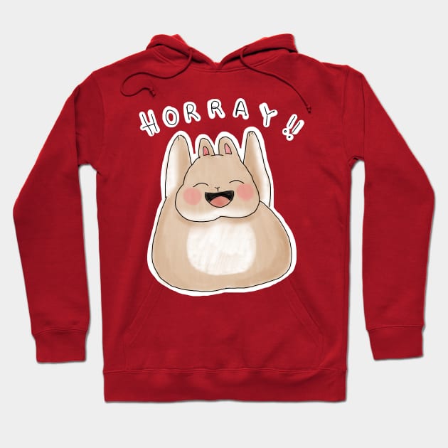 HORRAY ! Happy Fat Bunny _ Bunniesmee Hoodie by GambarGrace